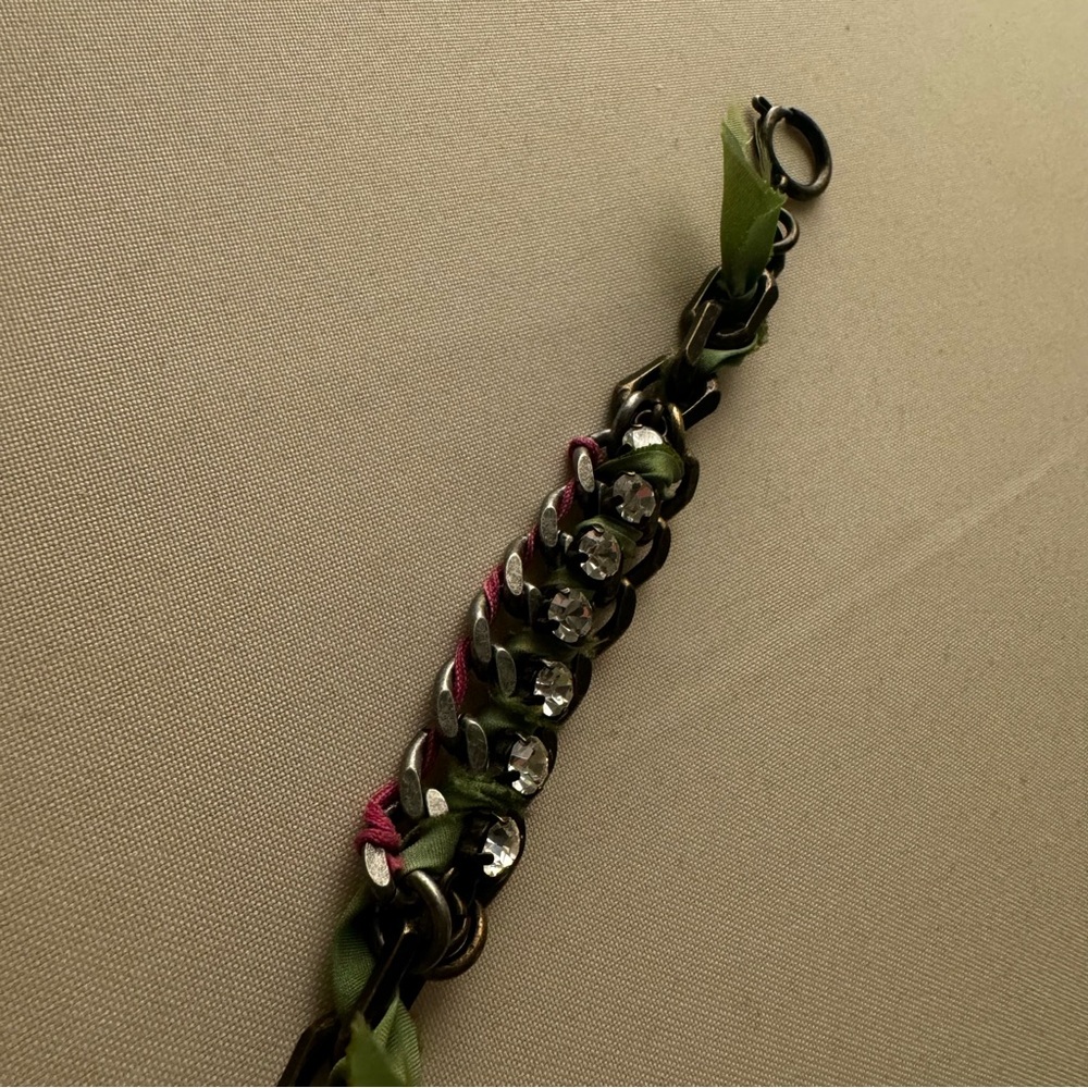 Juicy Couture brass and silver chain bracelet with oversized rhinestone detail - Picture 5 of 6